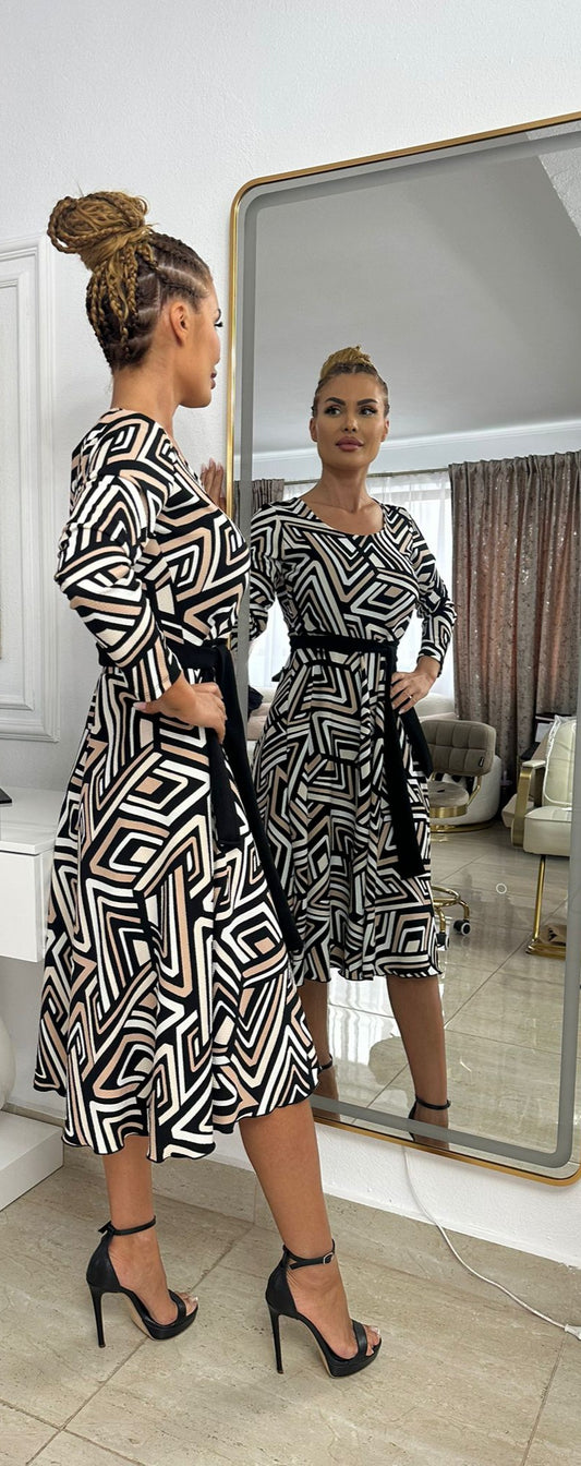 Rochie Clos Cu Cordon - Print 2