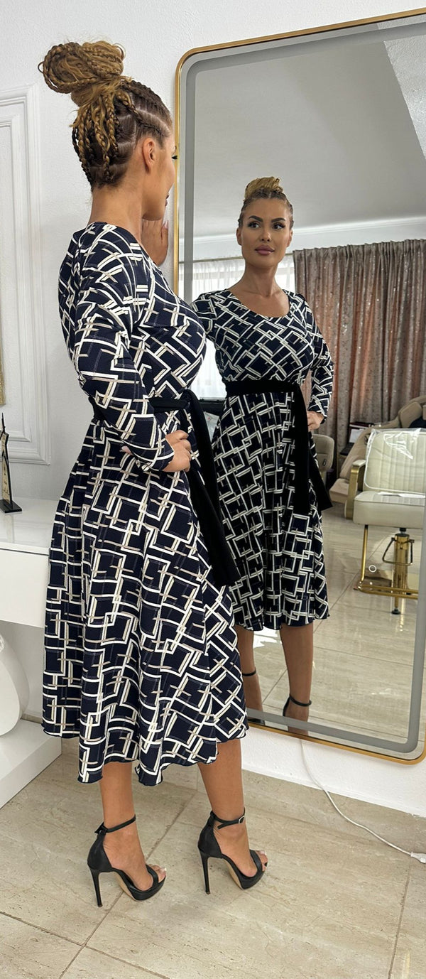 Rochie Clos Cu Cordon - Print 3