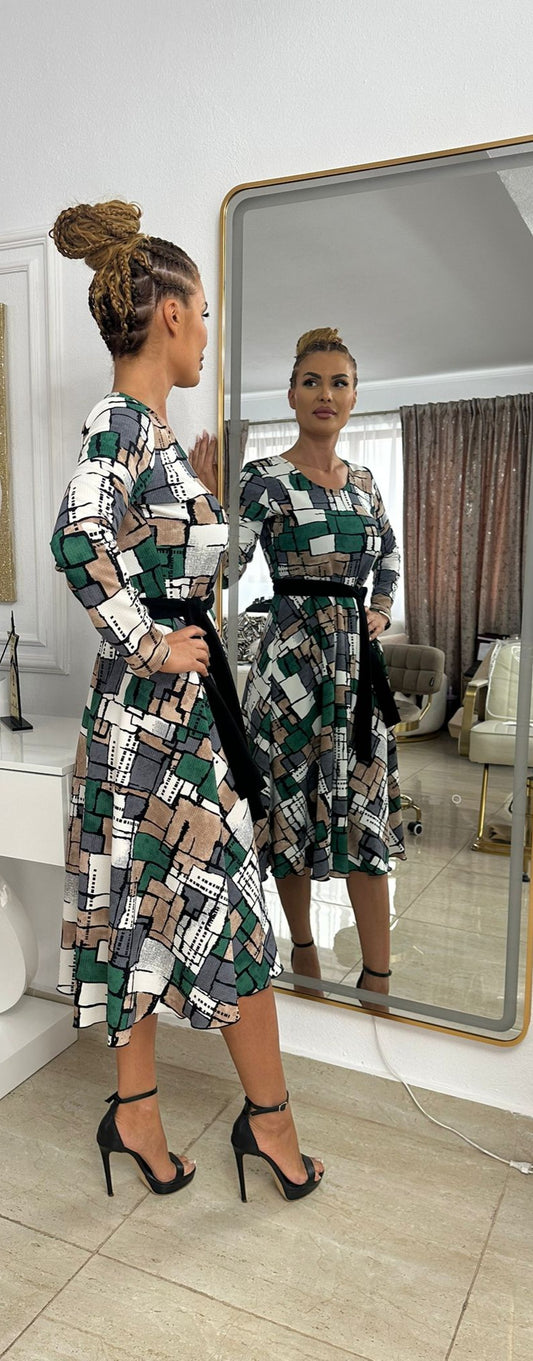 Rochie Clos Cu Cordon - Print 5