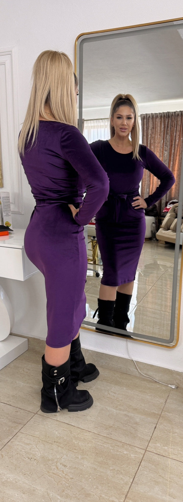 Rochie din Catifea Elastica - MOV