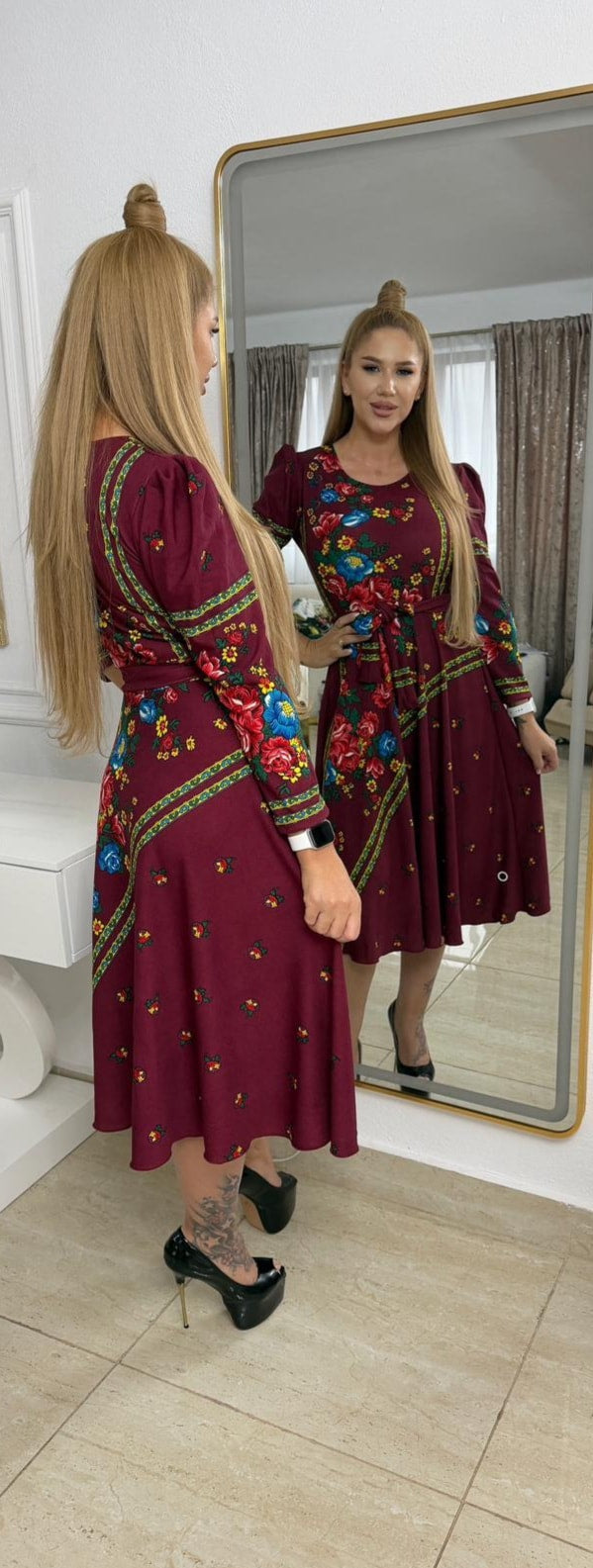 Rochie imprimeu traditional