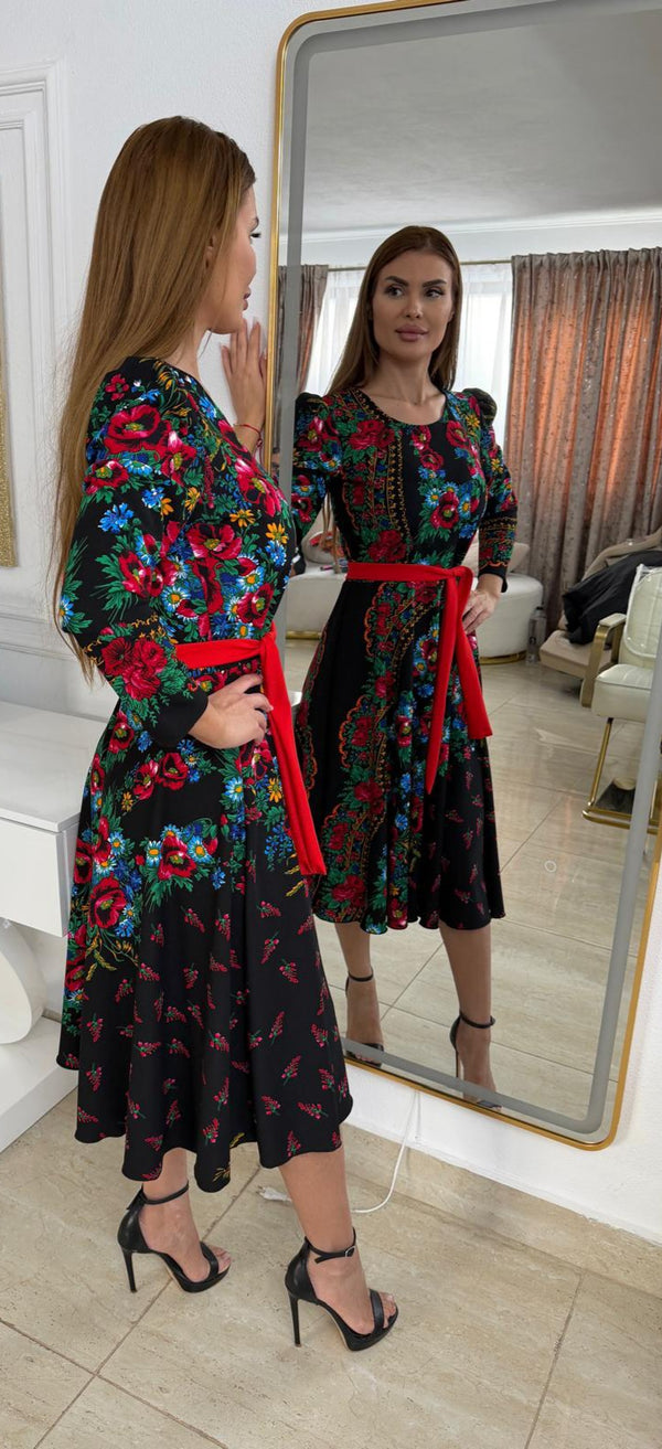 Rochie imprimeu traditional