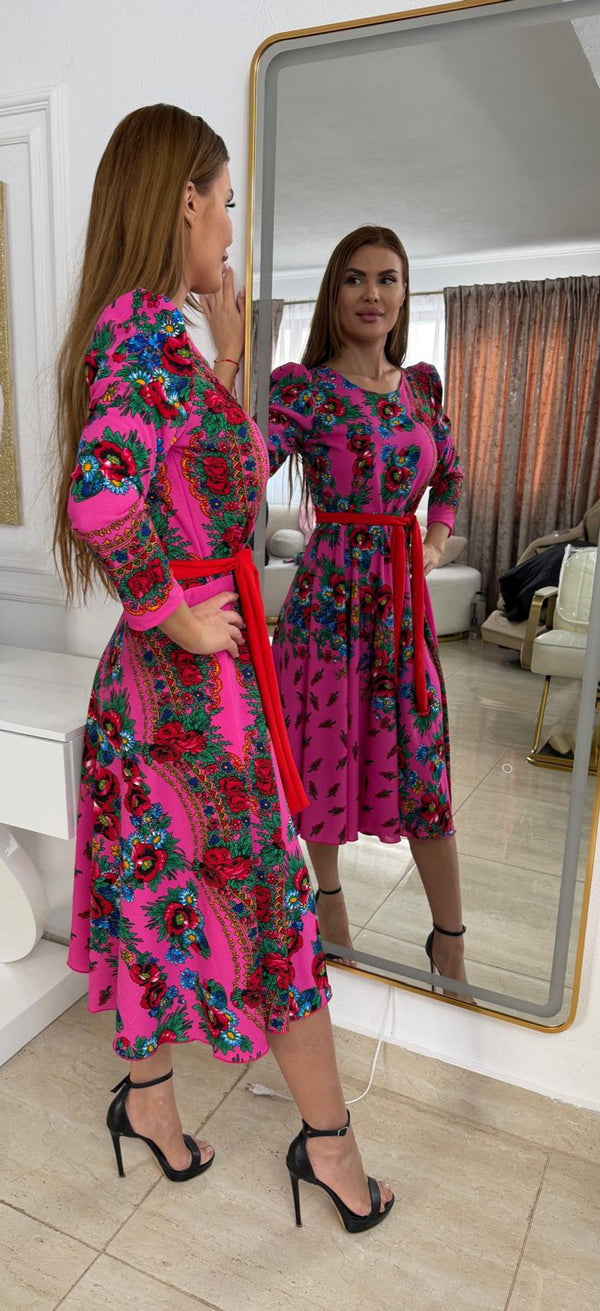 Rochie clos imprimeu traditional